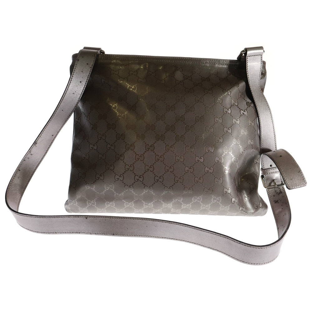 GUCCI(グッチ) GGインプリメ ショルダーバッグ 斜めがけバッグ メタリックピンク シルバー金具 PVC
