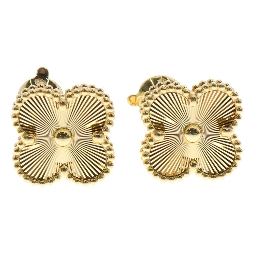 Van Cleef & Arpels(ヴァンクリーフアンドアーペル) ヴィンテージアルハンブラ ギョーシェ ピアス Au750YG イエローゴールド VCARP3JL00 ジュエリー アクセサリー