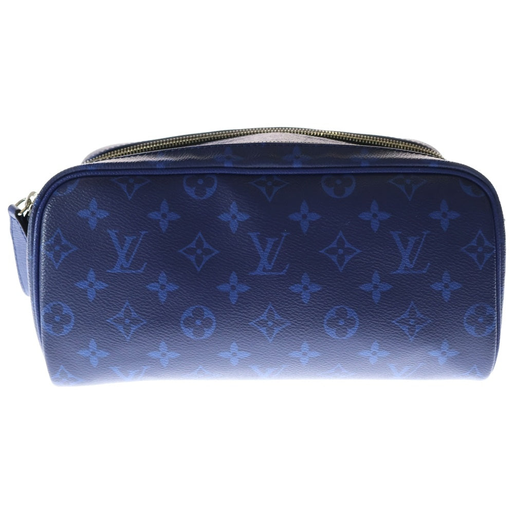 LOUIS VUITTON(ルイヴィトン) タイガラマ ドップキット モノグラム キャンバス レザー クラッチ セカンドバッグ コバルト ブルー M30849 RFID