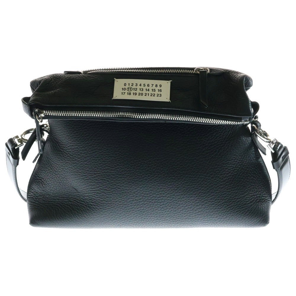 Maison Margiela 0(メゾンマルジェラ) 5AC スモール ショルダーバッグ クラッチ ブラック レザー SB1WG0003