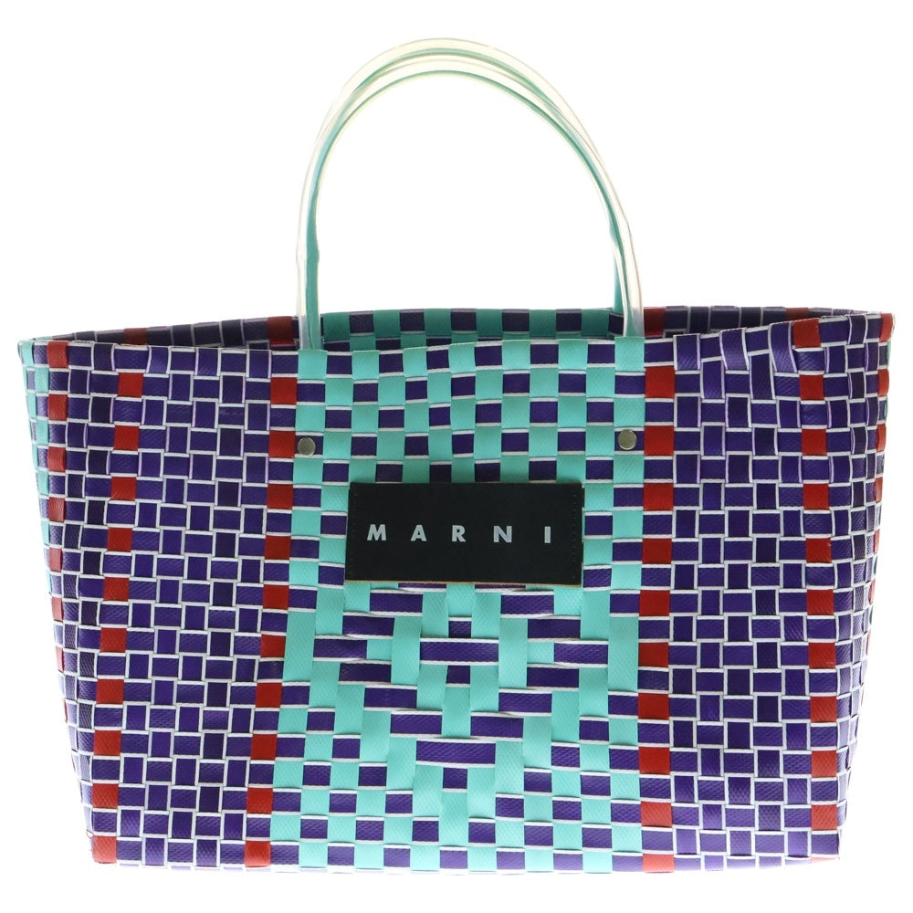 MARNI(マルニ) カゴバッグ ハンドバッグ トートバッグ パープル/レッド/ライトブルー マルチカラー