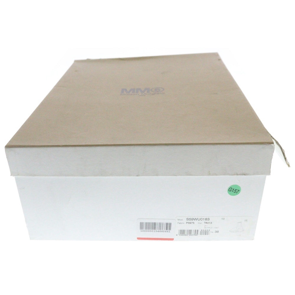 MM6 Maison Margiela(エムエムシックスメゾンマルジェラ) 21SS パテントレザー サイドゴア プラットフォーム ブーツ シューズ ブラック レディース S59WU0183