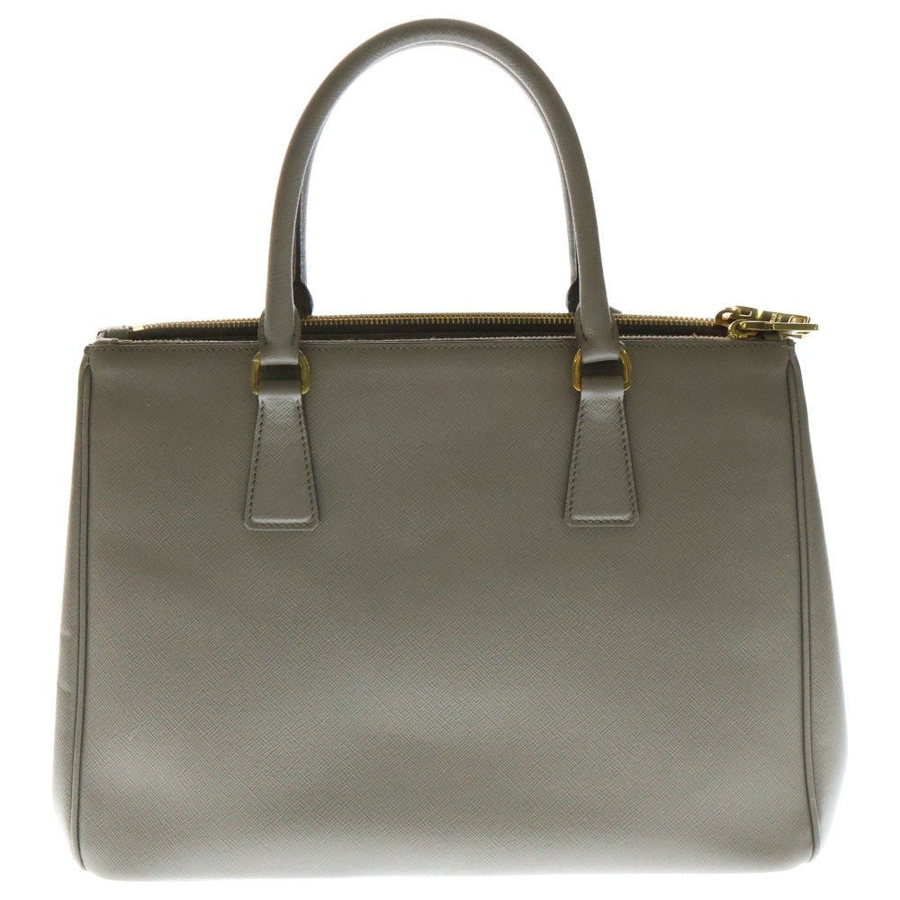 PRADA(プラダ) ガレリア 2wayショルダーバッグ ハンドバッグ グレージュ サフィアーノレザー ゴールド金具 ロゴ三角プレート 1BA274