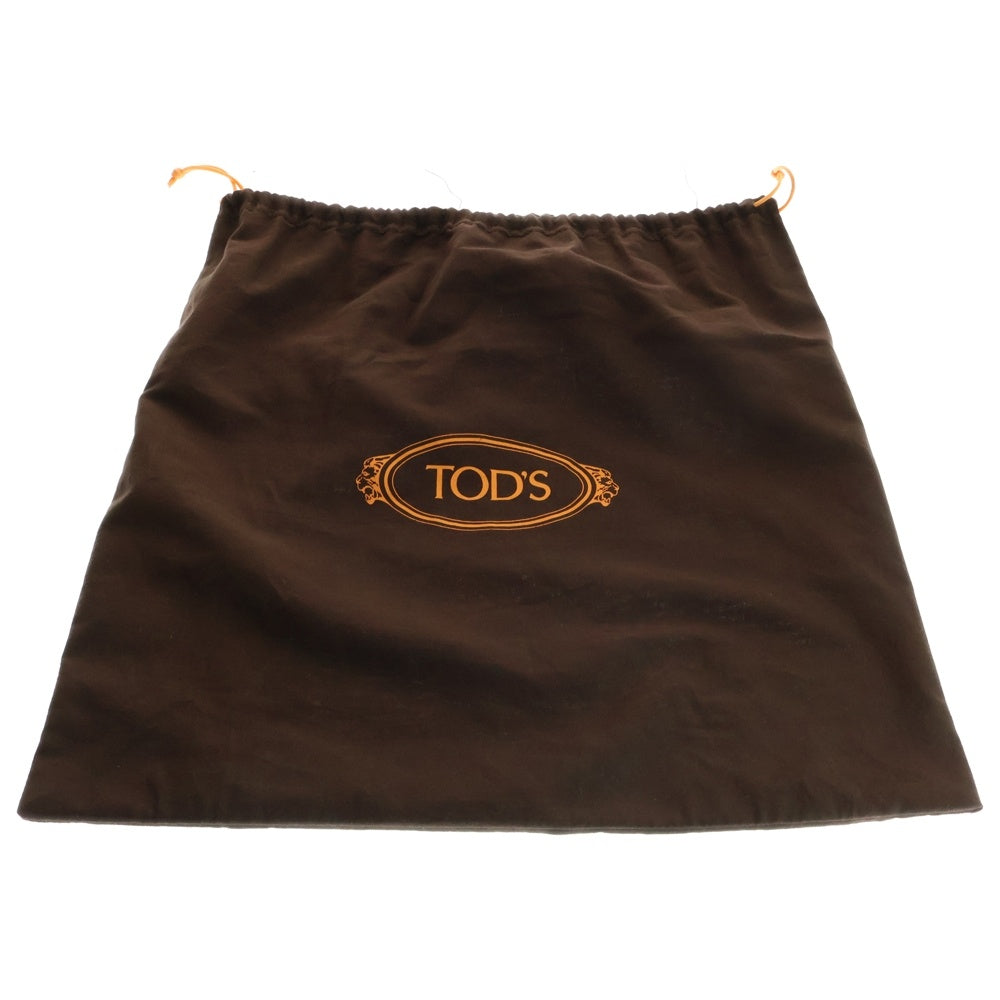 TOD'S(トッズ) ウェーブトートバッグ ハンドバッグ グレージュ×レッド レザー