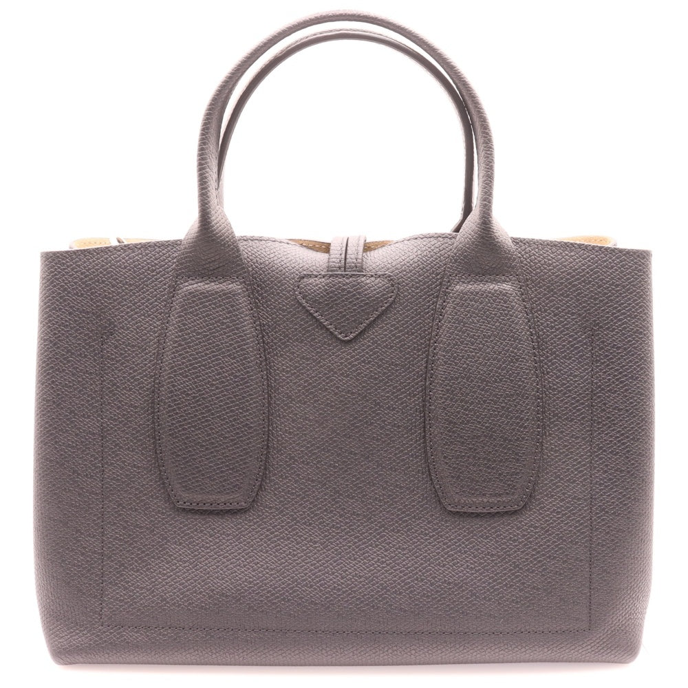 LONGCHAMP(ロンシャン) ROSEAU 2WAYバッグ ハンドバッグ ショルダーバッグ ブラック シルバー金具 レザー