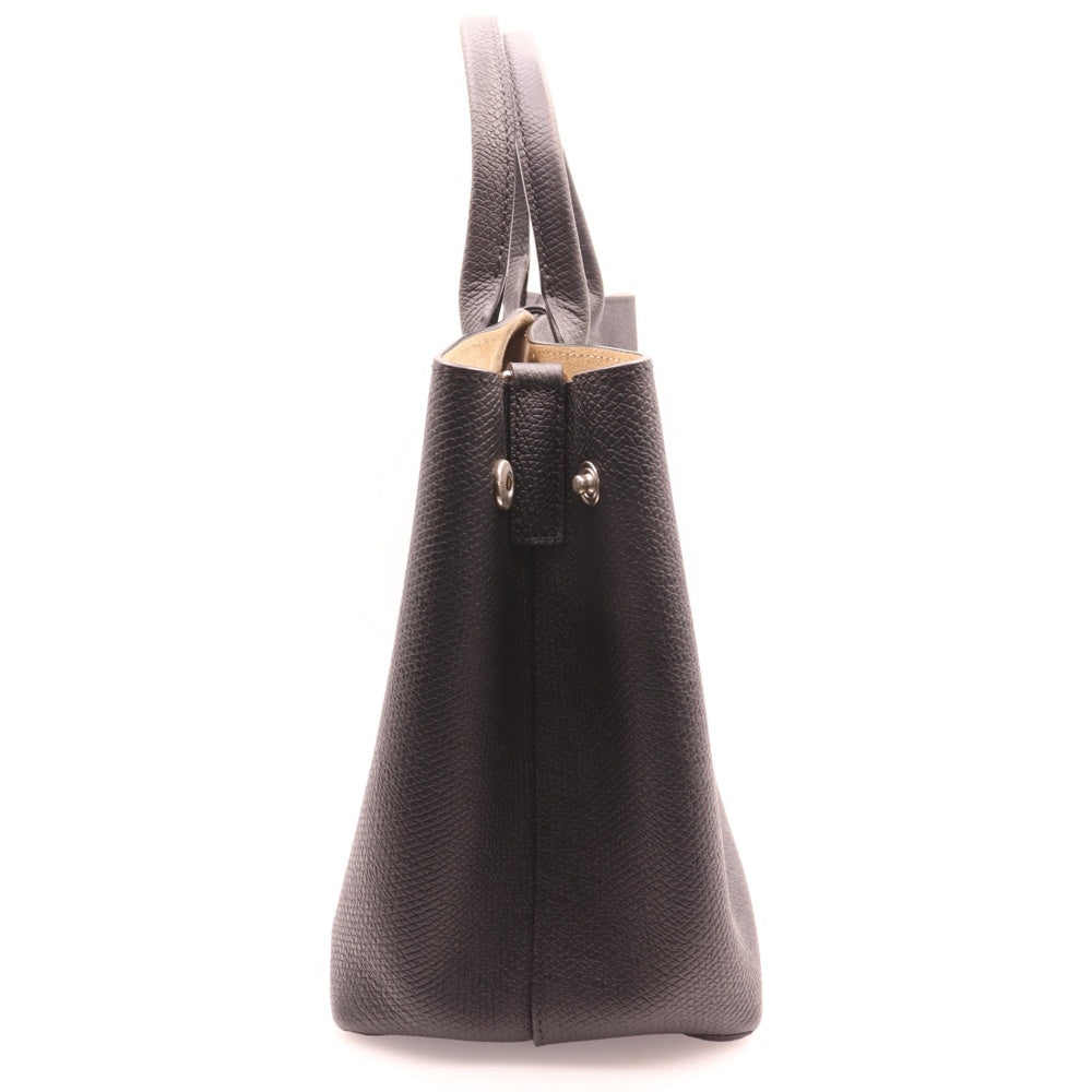 LONGCHAMP(ロンシャン) ROSEAU 2WAYバッグ ハンドバッグ ショルダーバッグ ブラック シルバー金具 レザー