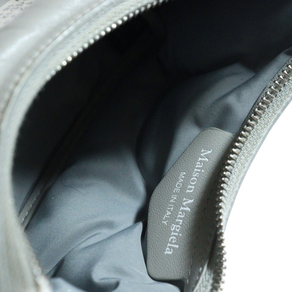 Maison Margiela 11(メゾンマルジェラ11) グラムスラム ホーボー スモール ワンショルダーバッグ ハンドバッグ チェーンバッグ シルバー金具 グレー ナッパレザー SB3WG0024