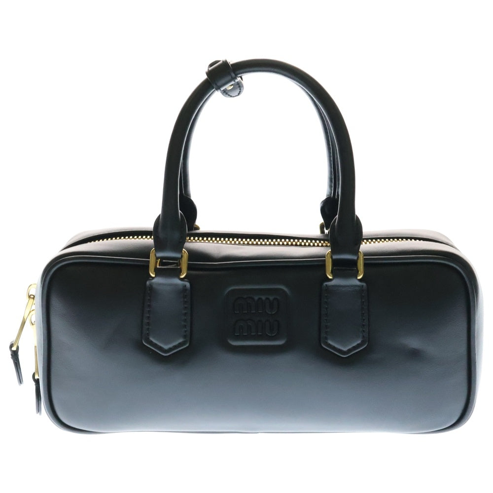 miumiu(ミュウミュウ) アルカディ 2WAYハンドバッグ ショルダーバッグ ミニバッグ ブラック ゴールド金具 レザー 5BB148