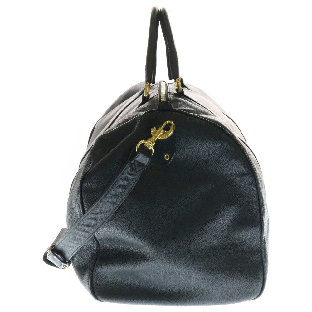 CHANEL(シャネル) ココマーク キャビアスキン レザー 2WAY ハンド ショルダー ボストンバッグ ゴールド金具 ブラック