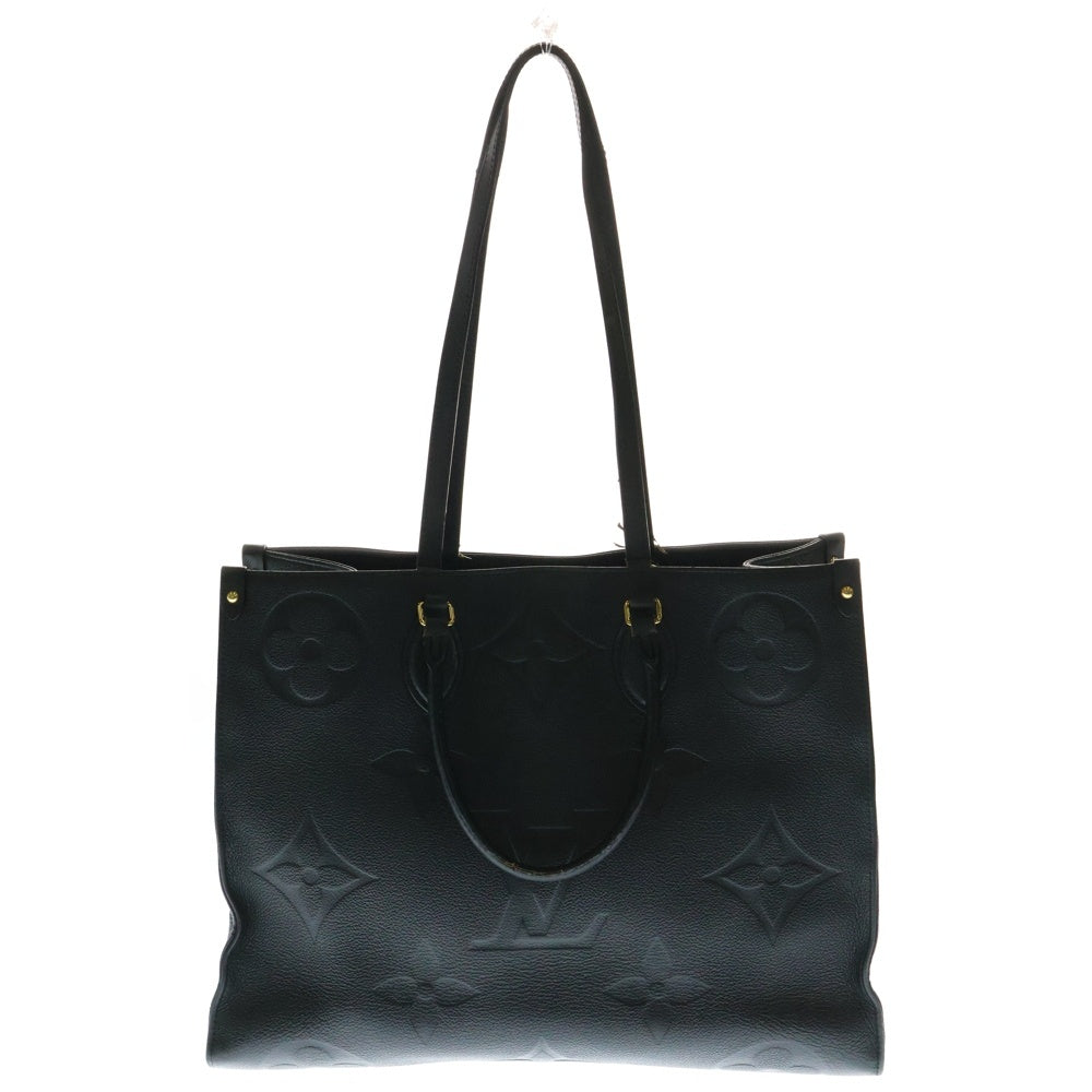 LOUIS VUITTON(ルイヴィトン) オンザゴーGM モノグラムアンプラント レザー 2WAY ハンド ショルダー トートバッグ ゴールド金具 ブラック M44925