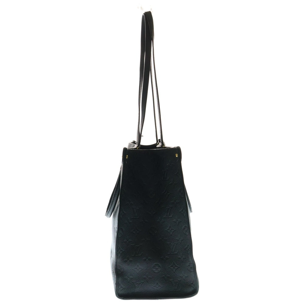 LOUIS VUITTON(ルイヴィトン) オンザゴーGM モノグラムアンプラント レザー 2WAY ハンド ショルダー トートバッグ ゴールド金具 ブラック M44925