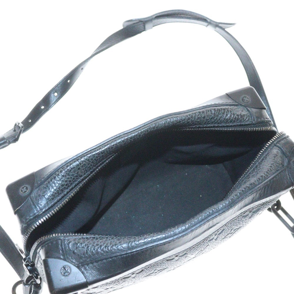 LOUIS VUITTON(ルイヴィトン) ソフトトランク モノグラム トリヨンレザー チェーン ショルダーバッグ ブラック M55700