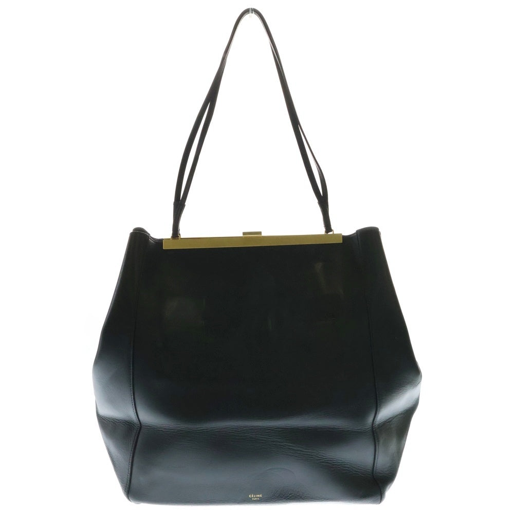 CELINE(セリーヌ) フィービー期 17SS Clasp カバ クラスプ トートバッグ ハンドバッグ ゴールド金具 カーフレザー