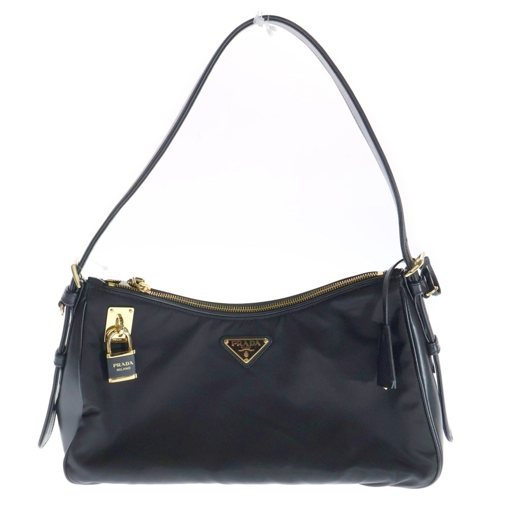 PRADA(プラダ) エメ テスート ワンショルダーバッグ ブラック ナイロン×レザー 1BC232