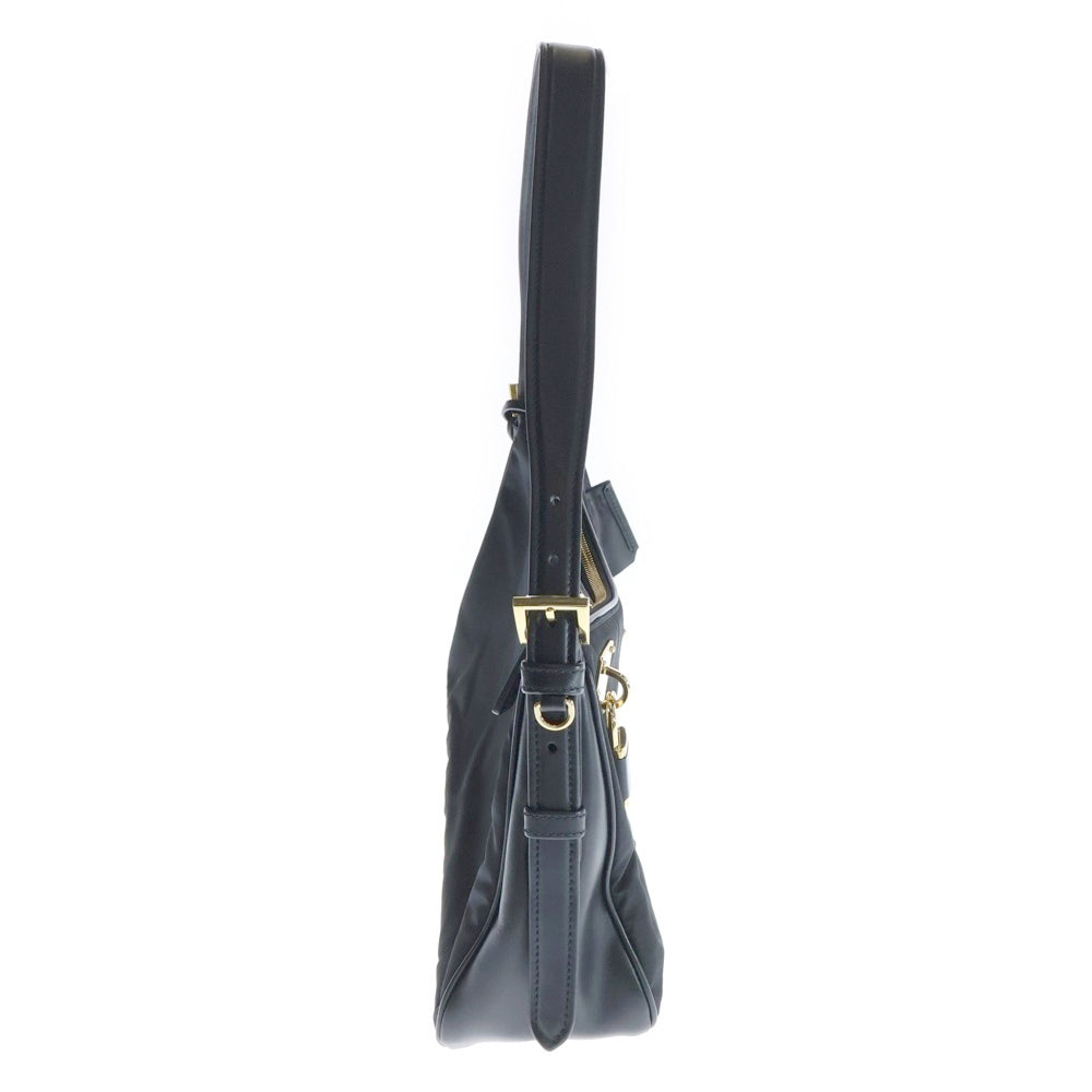PRADA(プラダ) エメ テスート ワンショルダーバッグ ブラック ナイロン×レザー 1BC232