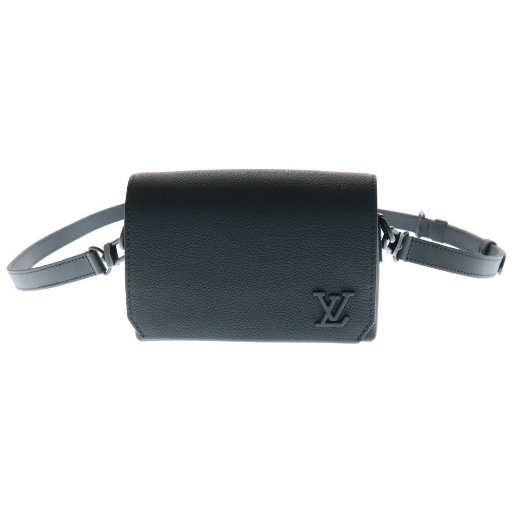 LOUIS VUITTON(ルイヴィトン) アエログラム ファストライン ウェアラブルウォレット レザーショルダーバッグ ブラック M11483