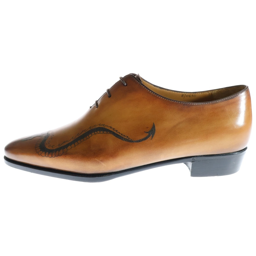 Berluti(ベルルッティ) タトゥーコレクション アレッサンドロ ホールカット ドラゴン レザー レースアップ ドレス ビジネスシューズ ブラウン