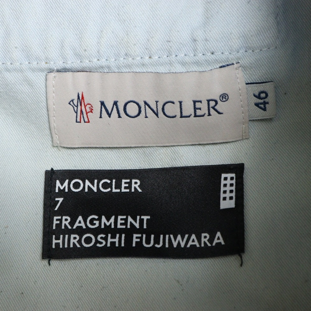 MONCLER(モンクレール) 18AW ×FRAGMENT フラグメント ユーズド加工 ロゴ刺繍 テーパードデニムパンツ ジーンズ インディゴ D209U1200130 549XB