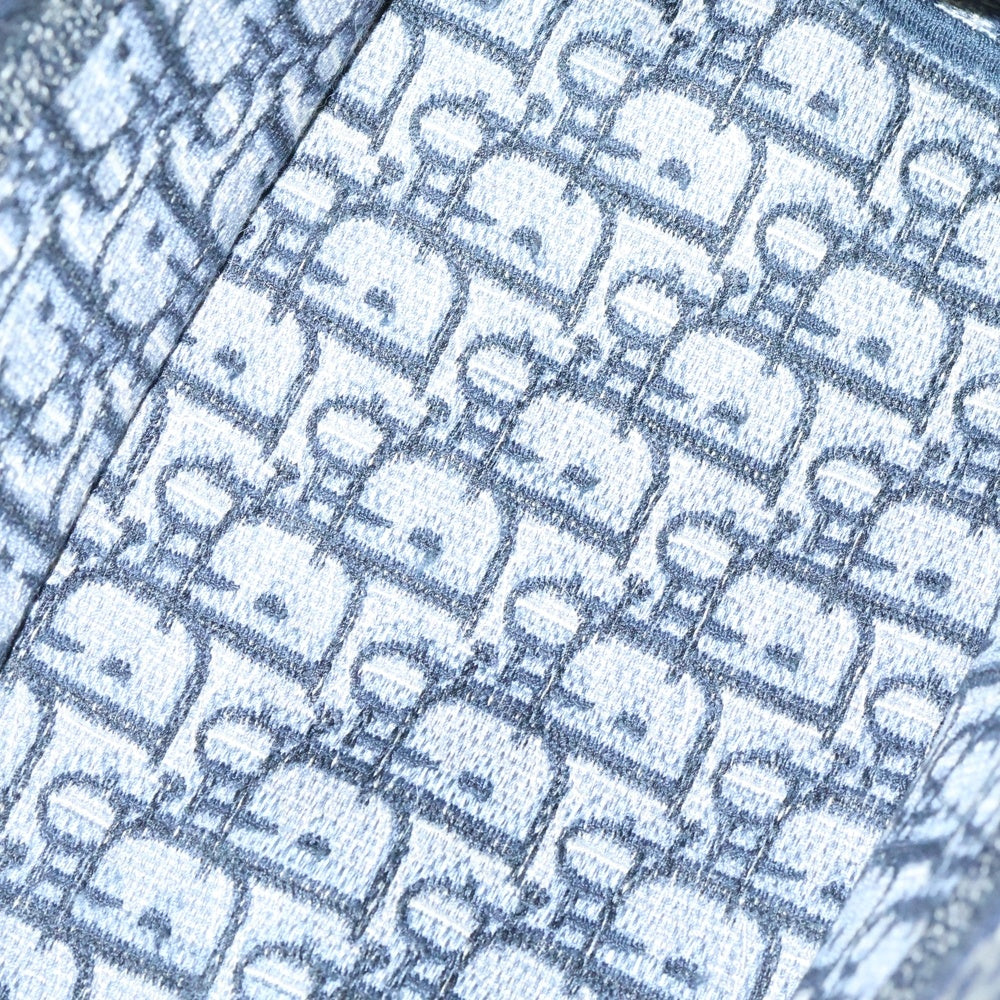 Christian Dior(クリスチャンディオール) BOOK TOTE SMALL ブックトート オブリーク柄キャンバスハンドバッグ ネイビー/ベージュ スモール レディース