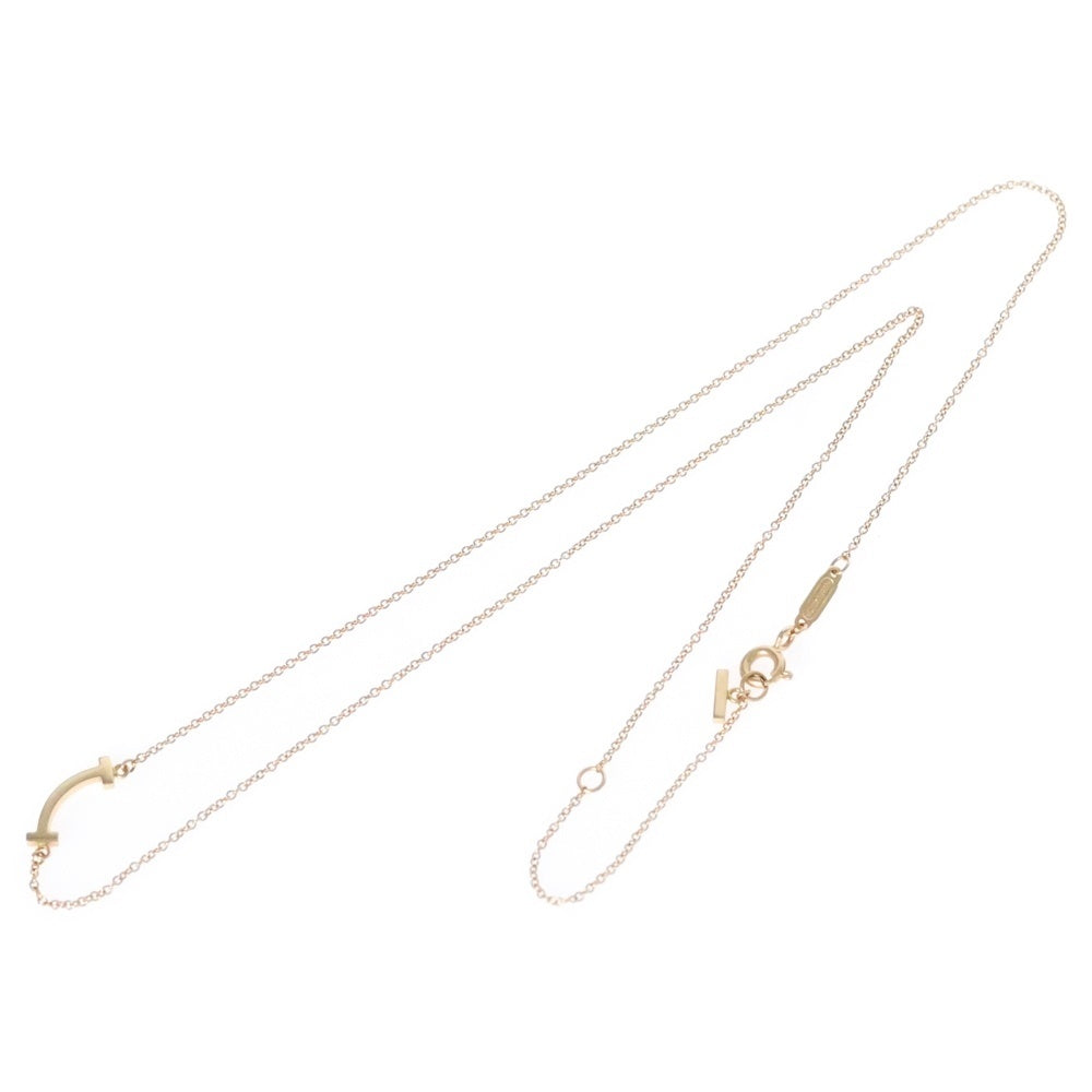 TIFFANY&Co(ティファニー) Tスマイル ミニ ネックレス Au750YG 2.3g ピンクゴールド ペンダント