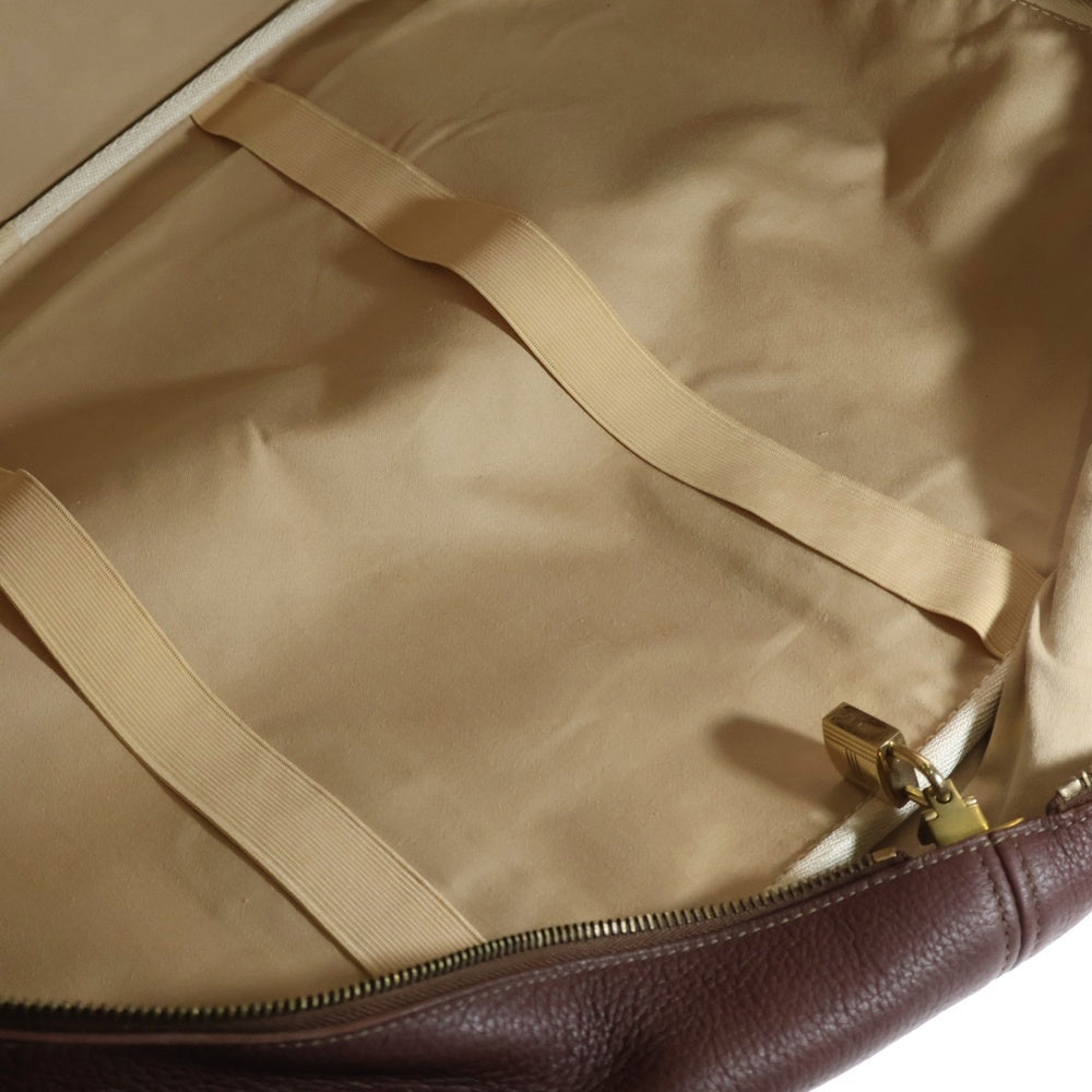 HERMES(エルメス) ヴィクトリア50 ハンドバッグ ボストンバッグ アイボリー×ブラウン トワルアッシュ ゴールド金具