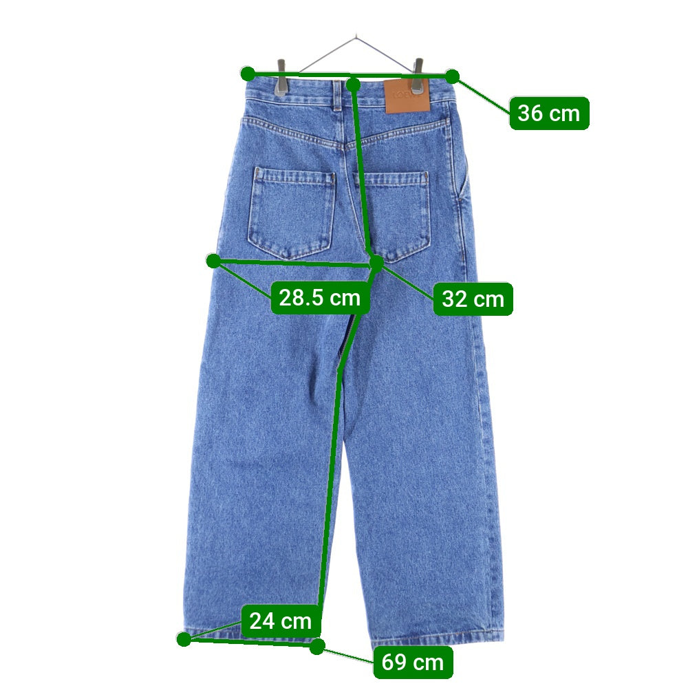 LOEWE(ロエベ) ANAGRAM BAGGY JEANS アナグラム カットアウトロゴ バギー ワイドストレート デニムパンツ ジーンズ インディゴ S359Y11XBR