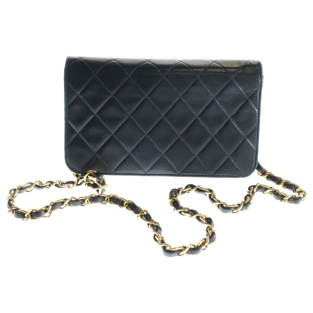 CHANEL(シャネル) マトラッセ19 ココマーク プッシュロック ラムスキン レザー チェーンショルダーバッグ ゴールド金具 ブラック