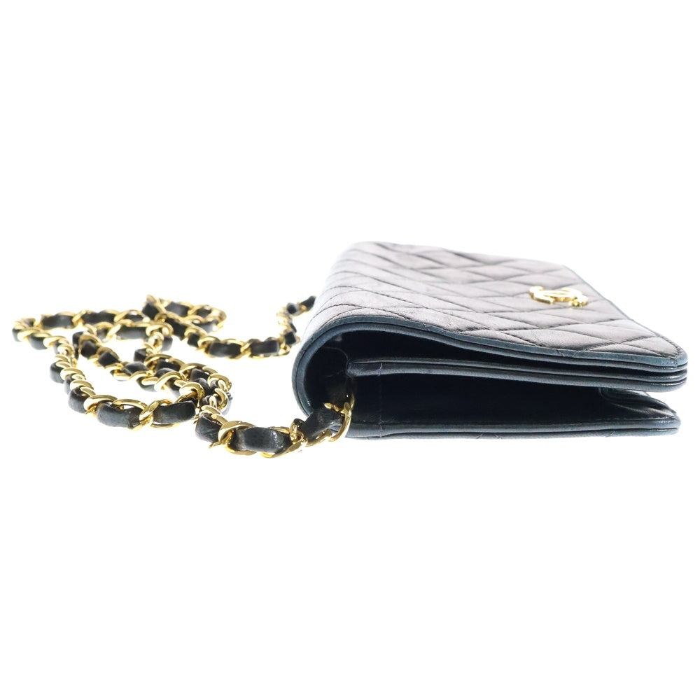 CHANEL(シャネル) マトラッセ19 ココマーク プッシュロック ラムスキン レザー チェーンショルダーバッグ ゴールド金具 ブラック