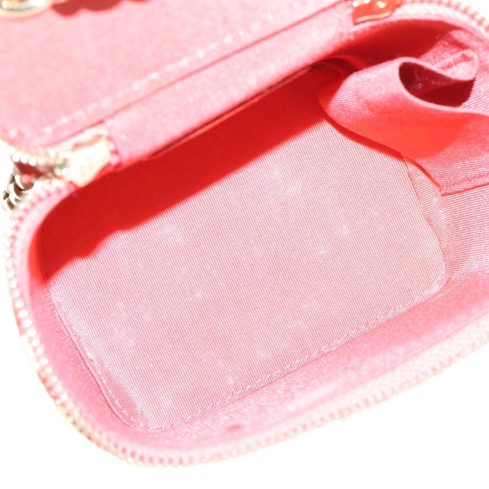 CHANEL(シャネル) ココマーク チェーンバニティバッグ ミニバッグ ショルダーバッグ カゴバッグ オレンジ×ブラウン ラフィア ゴールド金具