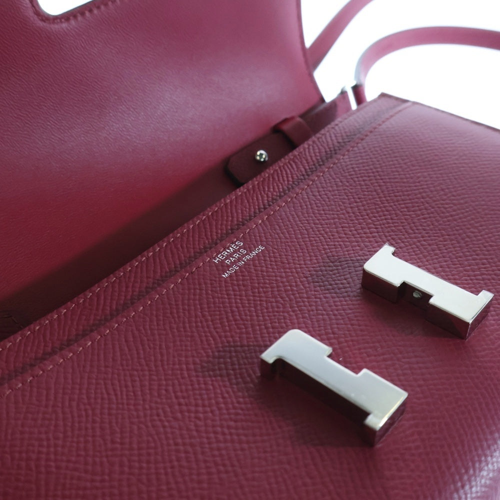 HERMES(エルメス) コンスタンストゥーゴー エプソン レザーロングウォレット 長財布 ショルダーバッグ ルビー レディース B刻印