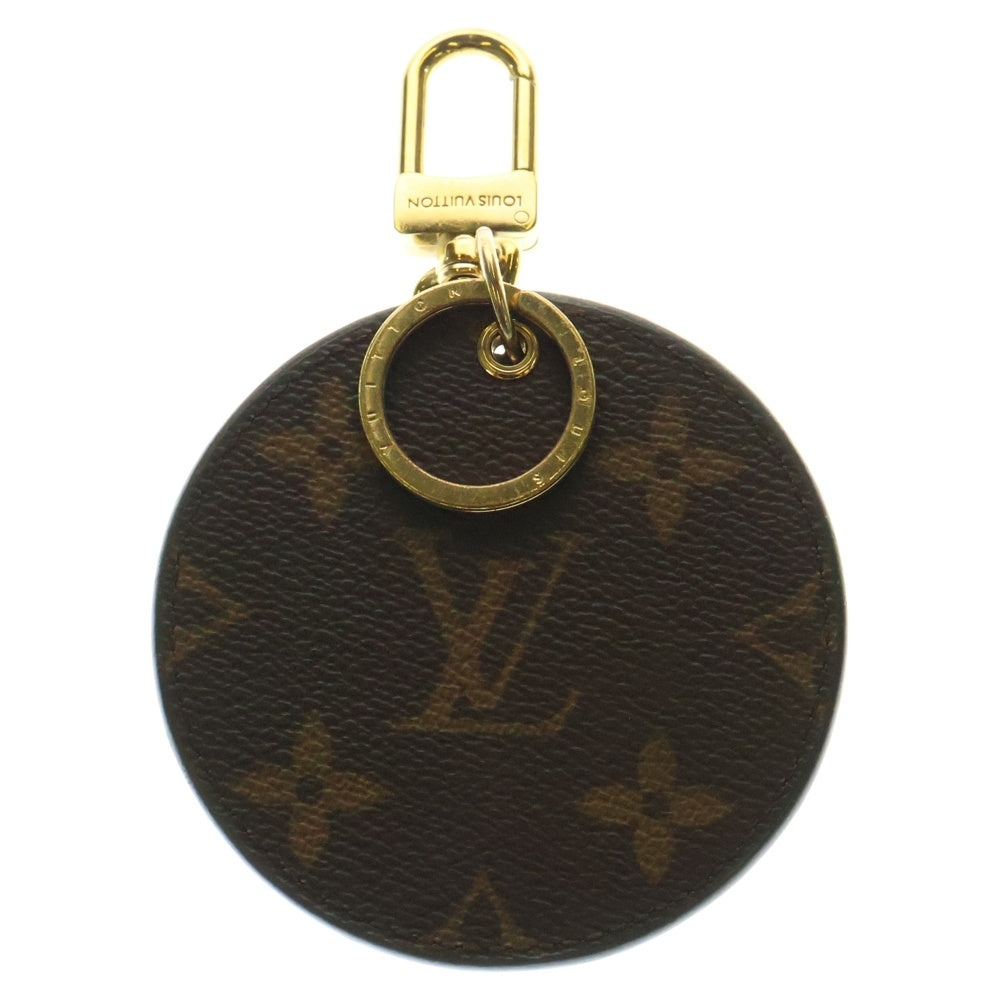 LOUIS VUITTON(ルイヴィトン) モノグラムジャイアントリバース ポルトクレ・イリュストレ キーリング バッグチャーム キーホルダー ブラウン ゴールド金具 レザー M69317