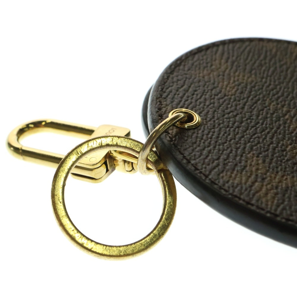 LOUIS VUITTON(ルイヴィトン) モノグラムジャイアントリバース ポルトクレ・イリュストレ キーリング バッグチャーム キーホルダー ブラウン ゴールド金具 レザー M69317