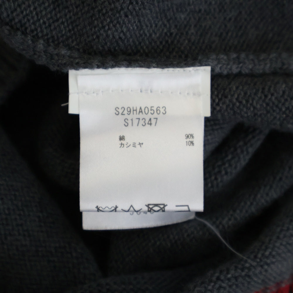 Maison Margiela 0(メゾンマルジェラ) 20SS 白タグ カシミヤ混 コットン ダメージ加工 Vネック ノースリーブ ニットベスト セーター グレー S29HA0563