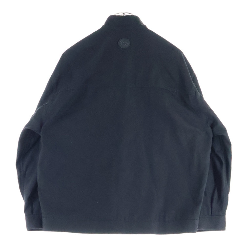 GUCCI(グッチ) 22SS フロント ダブルジップ デザイン スタンドカラー ダック ジップアップ ジャケット ブルゾン ブラック 701259