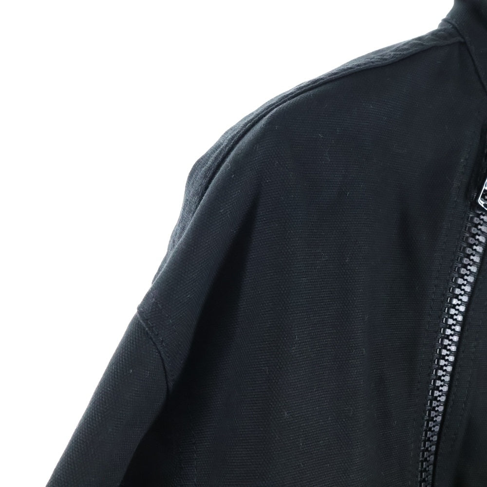 GUCCI(グッチ) 22SS フロント ダブルジップ デザイン スタンドカラー ダック ジップアップ ジャケット ブルゾン ブラック 701259