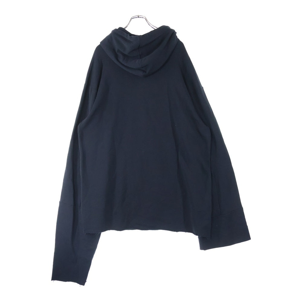 RAF SIMONS(ラフシモンズ) 17SS Asymmetric oversized Vultures cape hoodie アシンメトリック オーバーサイズ ヴァルチャーズ ケープ プルオーバースウェットパーカー ブラック 171.185