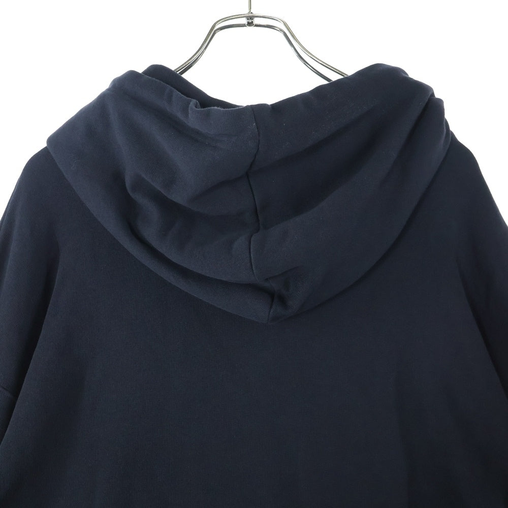 RAF SIMONS(ラフシモンズ) 17SS Asymmetric oversized Vultures cape hoodie アシンメトリック オーバーサイズ ヴァルチャーズ ケープ プルオーバースウェットパーカー ブラック 171.185
