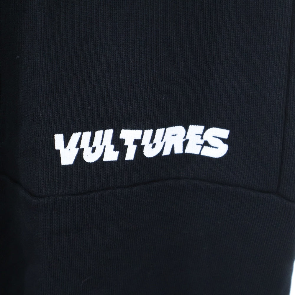 RAF SIMONS(ラフシモンズ) 17SS Asymmetric oversized Vultures cape hoodie アシンメトリック オーバーサイズ ヴァルチャーズ ケープ プルオーバースウェットパーカー ブラック 171.185