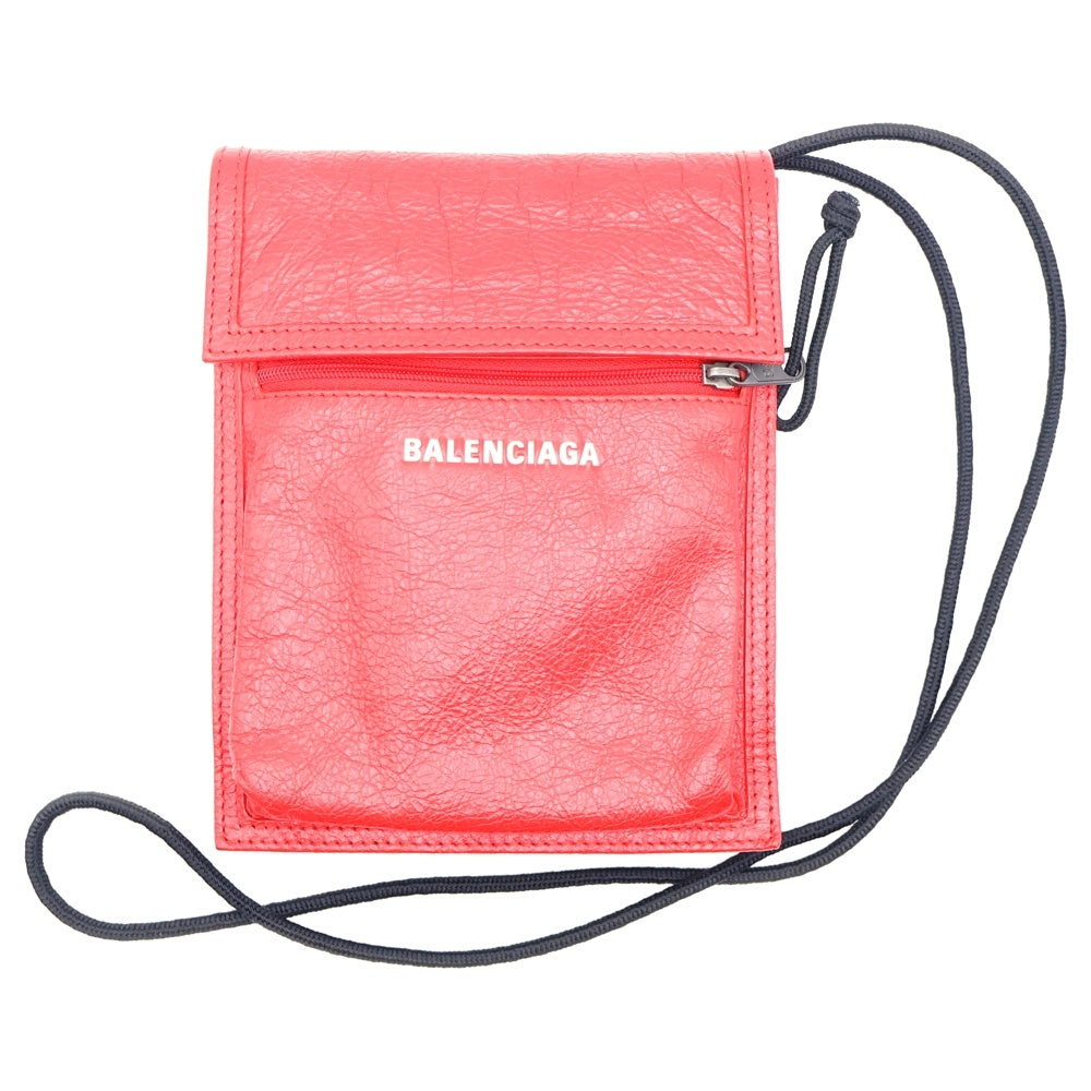 BALENCIAGA(バレンシアガ) エクスプローラー レッド レザー ショルダーバッグ ハンドバッグ 532298