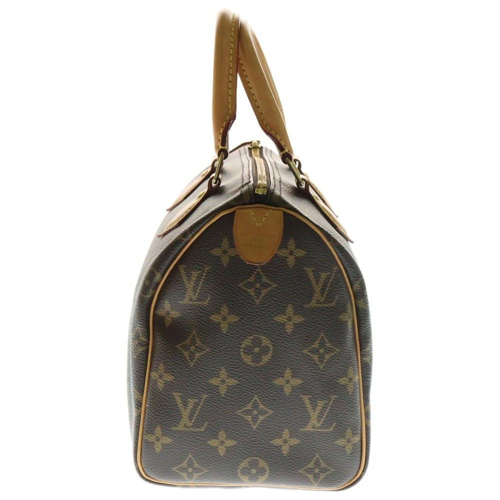 LOUIS VUITTON(ルイヴィトン) スピーディ25 モノグラム PVC レザー ハンド ボストンバッグ ゴールド金具 ブラウン M41528