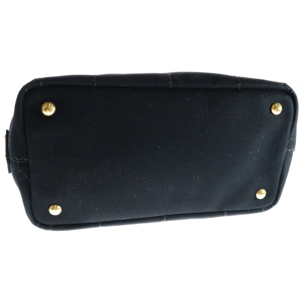 PRADA(プラダ) カナパ ミニ 2WAYトートバッグ ハンドバッグ ショルダーバッグ ブラック キャンバス ゴールド金具 1BG439