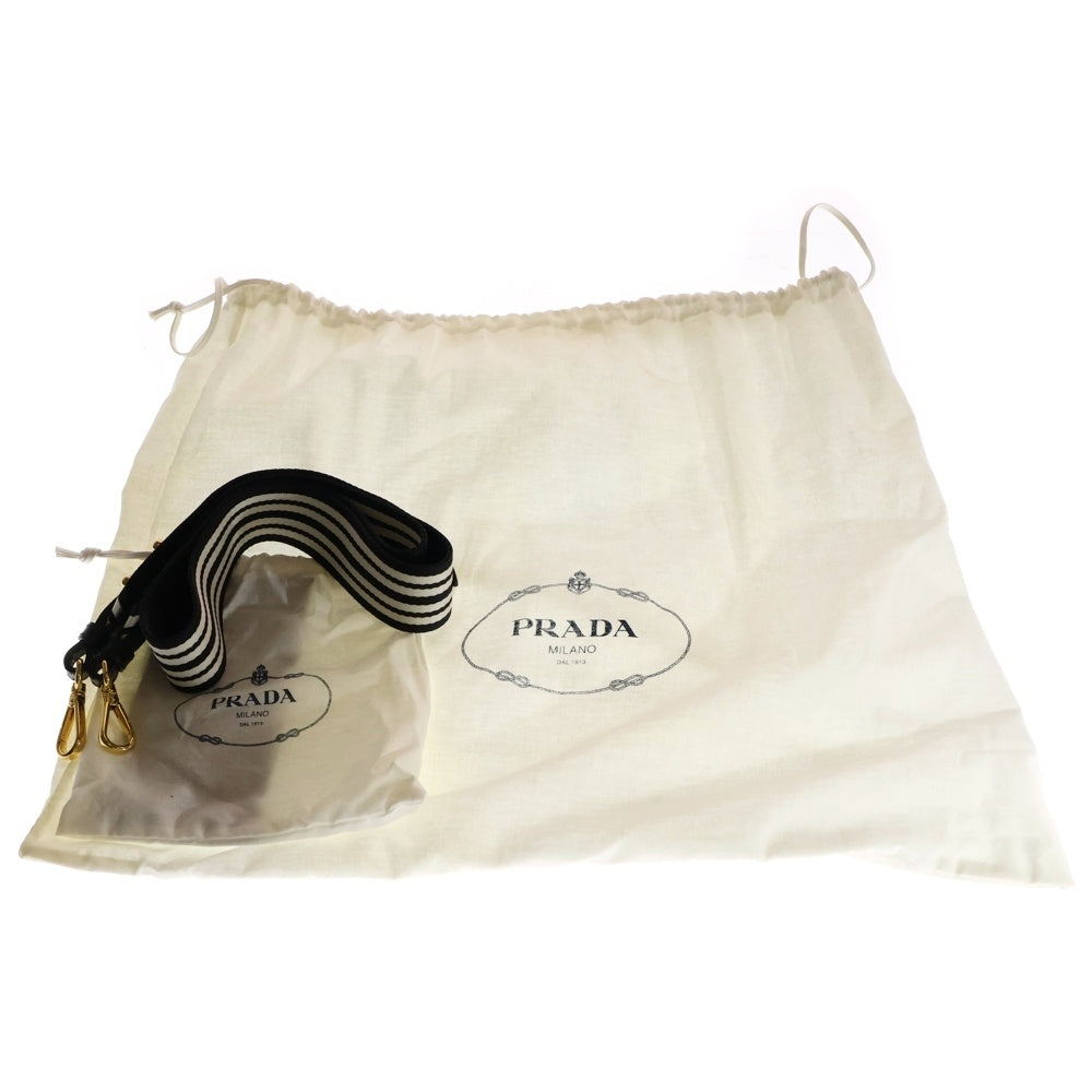 PRADA(プラダ) カナパ ミニ 2WAYトートバッグ ハンドバッグ ショルダーバッグ ブラック キャンバス ゴールド金具 1BG439