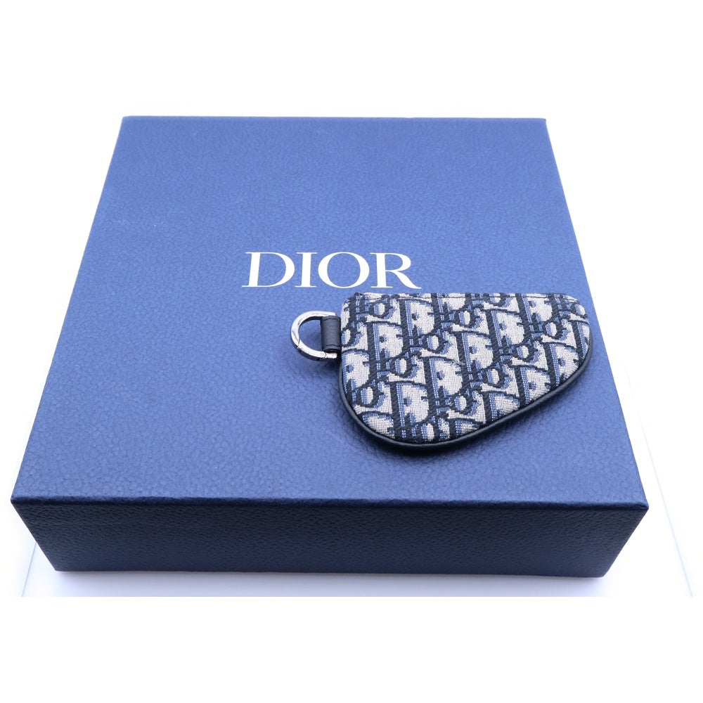 Christian Dior(クリスチャンディオール) ショルダーバッグ SADDLE 3-IN-1 サドル スリーインワン オブリーク ジャガード ネイビー シルバー金具 1ADPO276YKY