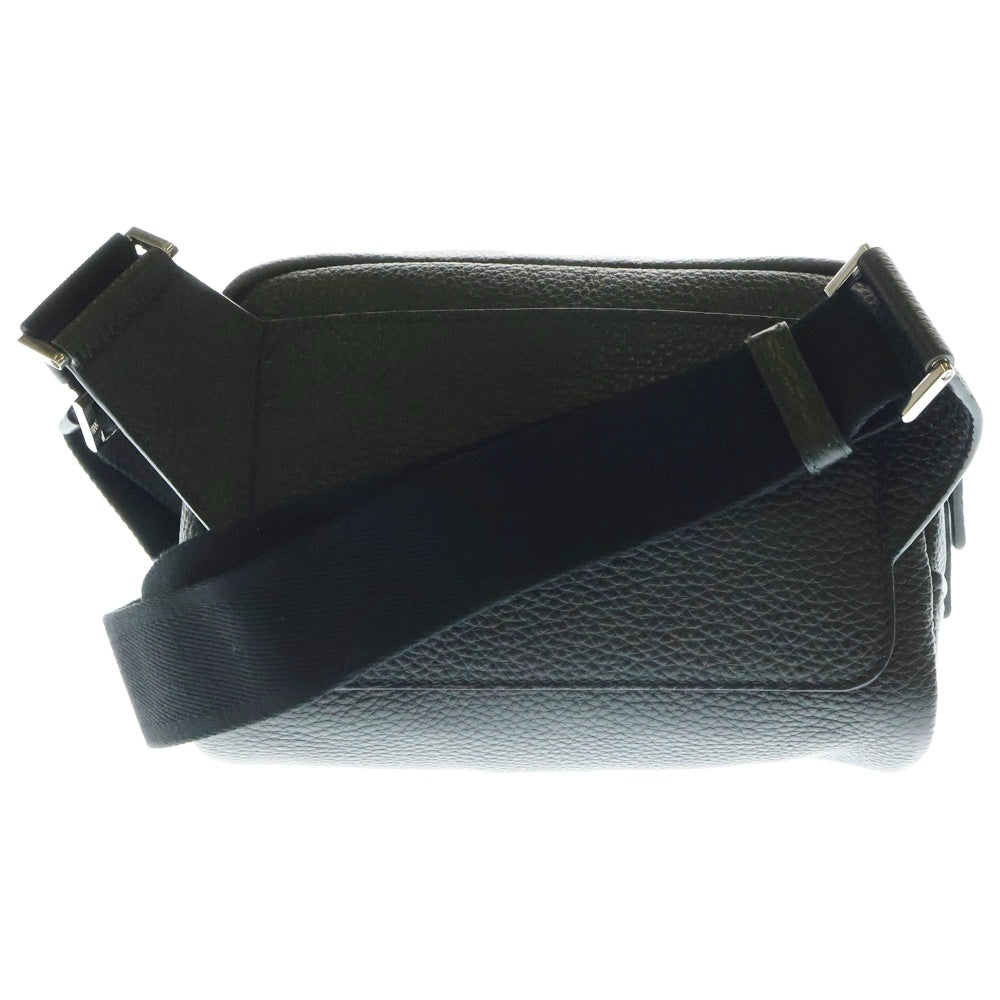 PRADA(プラダ) トライアングルロゴ ヴィッテロダイノ レザーボディバッグ ウエストバッグ ブラック 2VH184 レディース