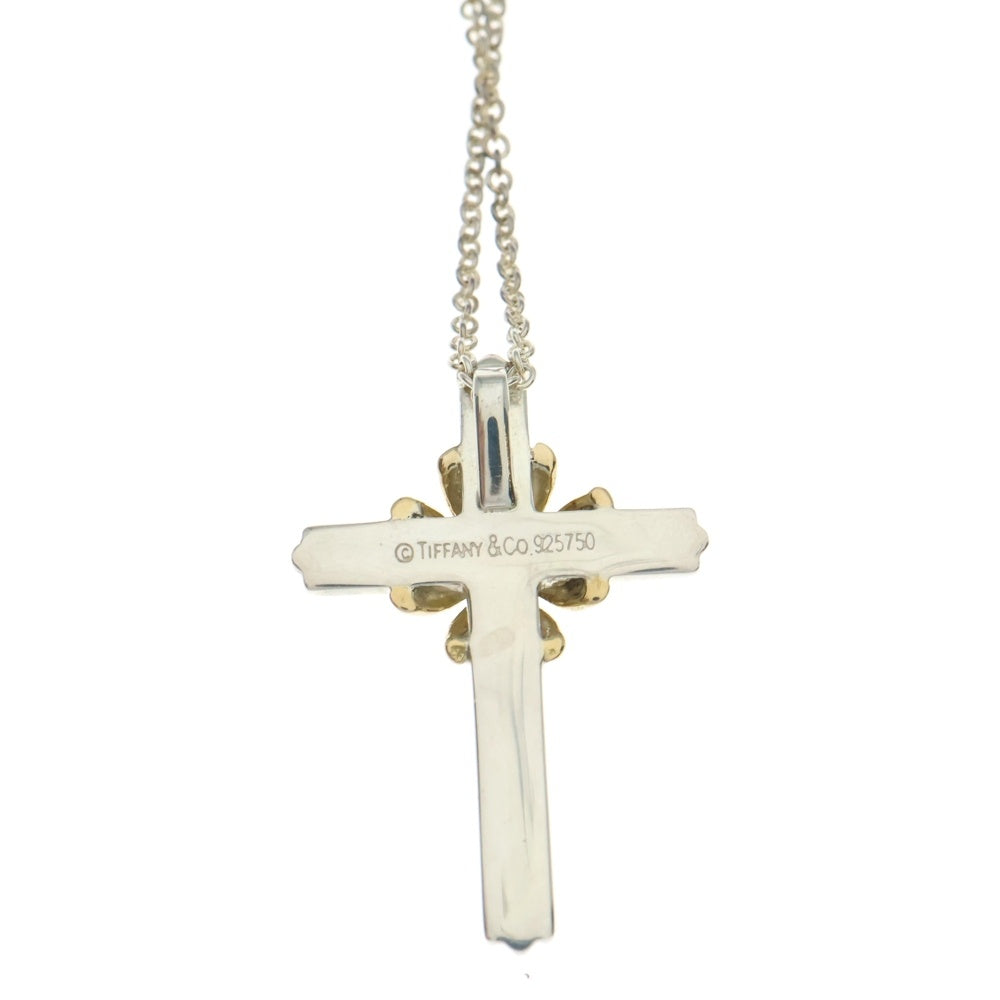 TIFFANY&Co(ティファニー) シグネチャー クロスネックレス ペンダント チェーン シルバー×ゴールド