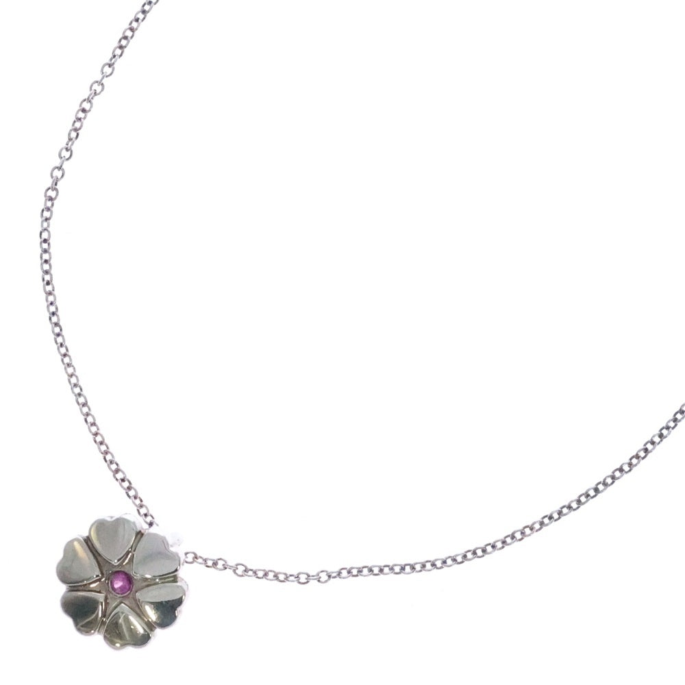 TIFFANY&Co(ティファニー) パロマピカソ クラウンオブハート 1Pピンクサファイア ネックレス ペンダント チェーン シルバー