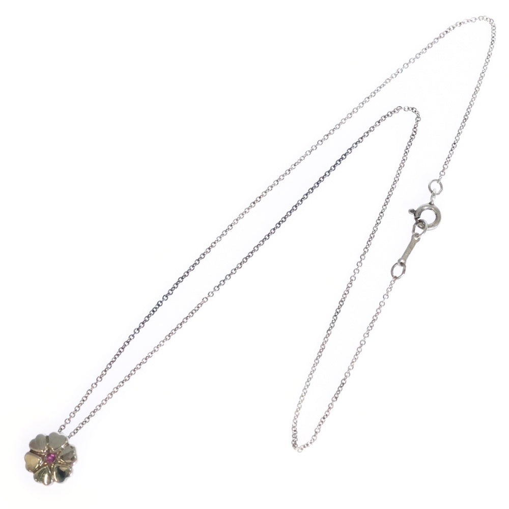 TIFFANY&Co(ティファニー) パロマピカソ クラウンオブハート 1Pピンクサファイア ネックレス ペンダント チェーン シルバー