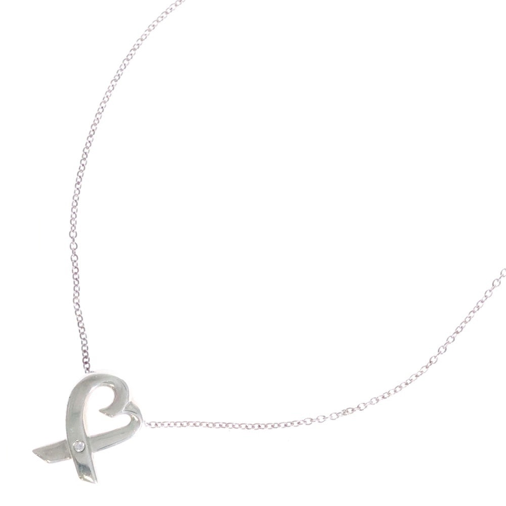 TIFFANY&Co(ティファニー) ラビングハート 1PD ダイヤ付チェーンネックレス SV925 シルバー レディース