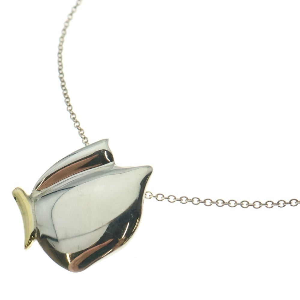 TIFFANY&Co(ティファニー) バタフライネックレス ペンダント チェーン シルバー×ゴールド SV925/K18 3.8g