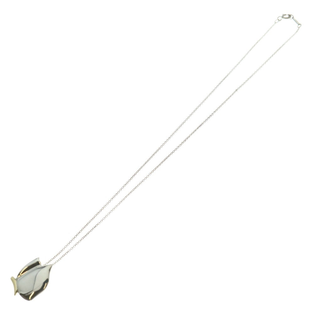 TIFFANY&Co(ティファニー) バタフライネックレス ペンダント チェーン シルバー×ゴールド SV925/K18 3.8g